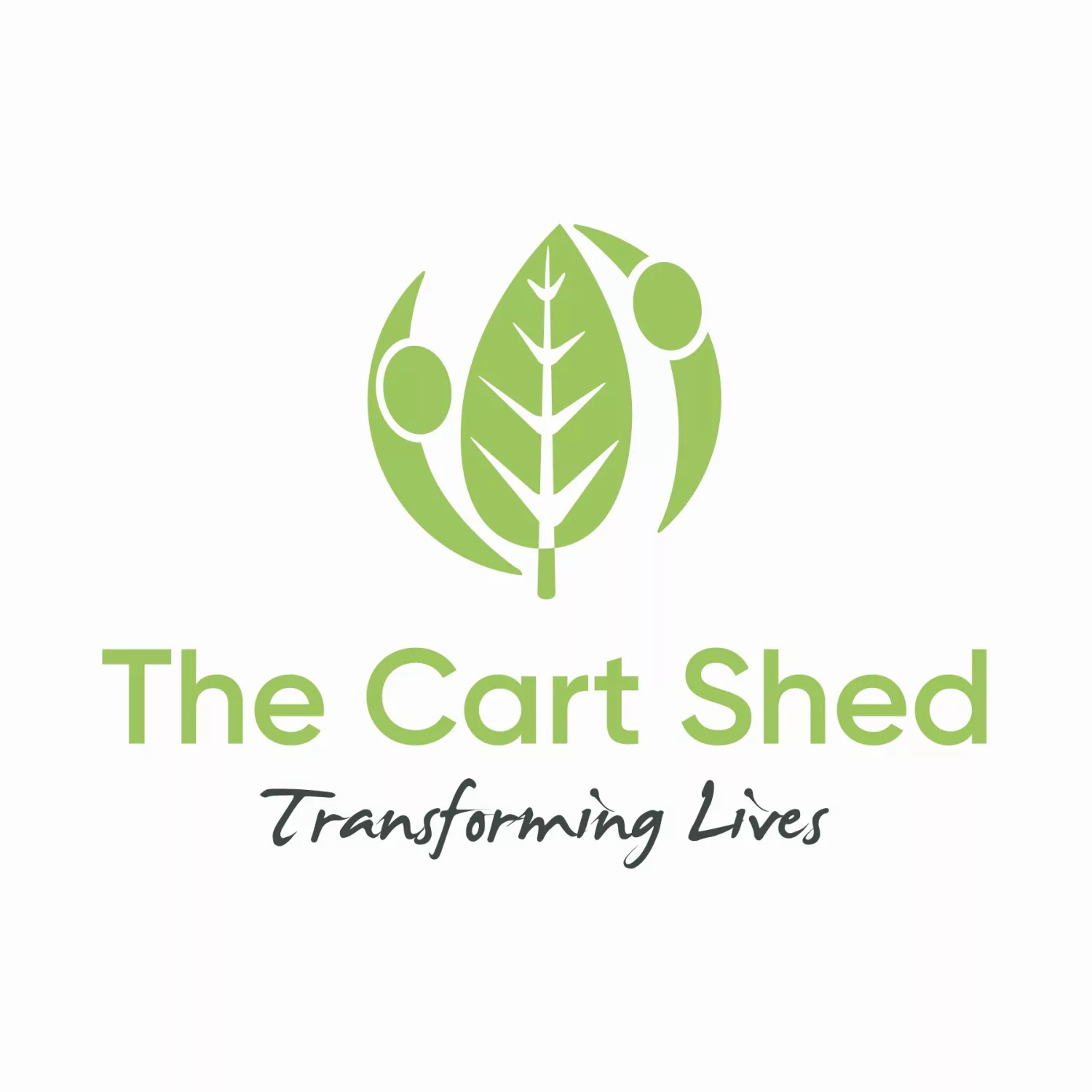 The Cart Shed charity logo with the tag line transforming lives